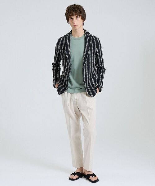 DESIGNWORKS / デザインワークス スラックス・ドレスパンツ | テンセルリネン ワイドテーパード イージーパンツ / ストレッチ / 手洗い可能 | 詳細6