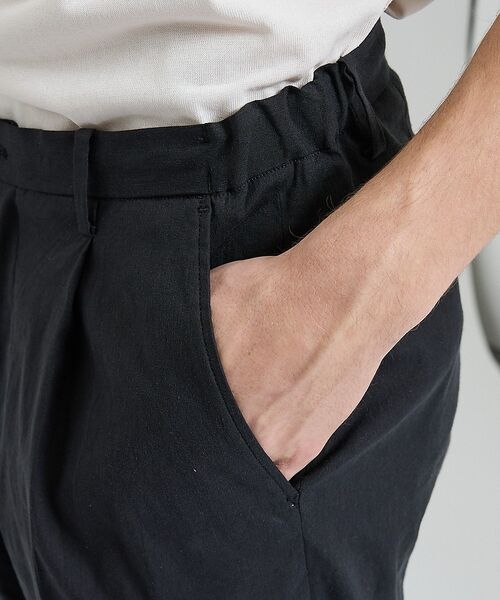 DESIGNWORKS / デザインワークス スラックス・ドレスパンツ | テンセルリネン ワイドテーパード イージーパンツ / ストレッチ / 手洗い可能 | 詳細20