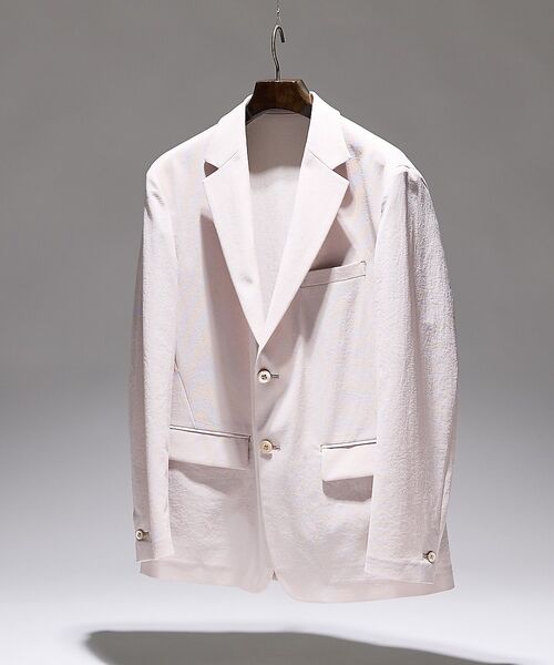 DESIGNWORKS / デザインワークス テーラードジャケット | 【セットアップ対応】リネンライクジャケット / 速乾性 / 防シワ性 / 形態安（ベージュ）