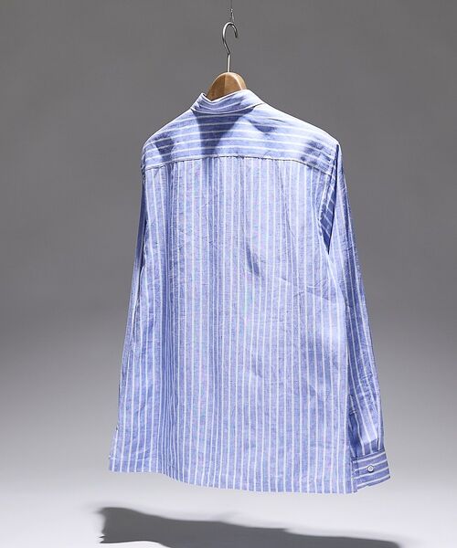 DESIGNWORKS / デザインワークス シャツ・ブラウス | レギュラーカラー リネンストライプシャツ | 詳細4