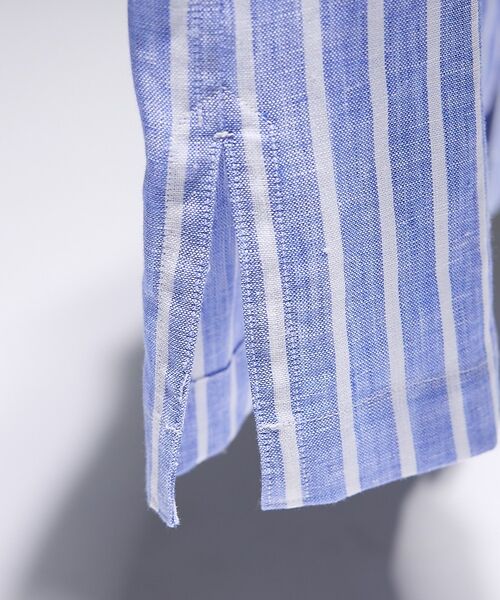 DESIGNWORKS / デザインワークス シャツ・ブラウス | レギュラーカラー リネンストライプシャツ | 詳細7