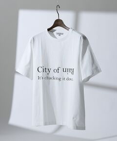 DESIGNWORKS / デザインワークス Tシャツ | ロゴプリント クルーネック Tシャツ -City Of Rain-