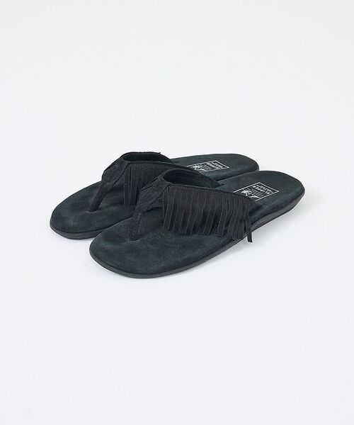 DESIGNWORKS / デザインワークス サンダル | 【ISLAND SLIPPER / アイランドスリッパ】別注フリンジ トングサン（ブラック）