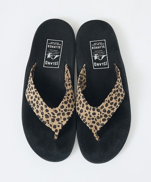 DESIGNWORKS / デザインワークス サンダル | 【ISLAND SLIPPER / アイランドスリッパ】別注レオパード トングサ | 詳細5