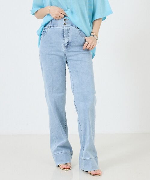 DESIGNWORKS / デザインワークス デニムパンツ | ハイウエストフレアストレッチデニム | 詳細1