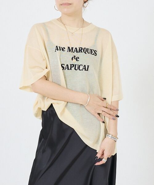 DESIGNWORKS / デザインワークス Tシャツ | シアークールロゴニット（ダークベージュ）