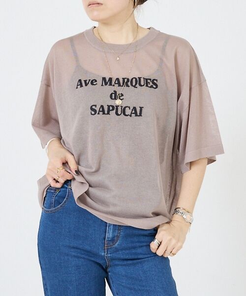 DESIGNWORKS / デザインワークス Tシャツ | シアークールロゴニット（グレージュ）