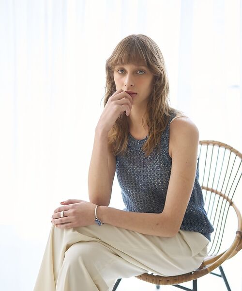 DESIGNWORKS / デザインワークス キャミソール・チューブトップ | スパンコールクロシェタンクトップ【予約】 | 詳細10