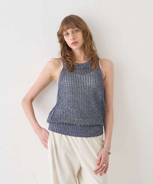 DESIGNWORKS / デザインワークス キャミソール・チューブトップ | スパンコールクロシェタンクトップ【予約】 | 詳細3