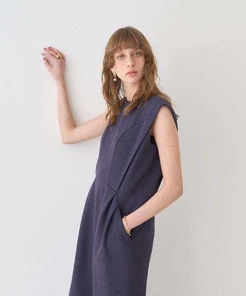 DESIGNWORKS / デザインワークス ワンピース | リネン混ストレートワンピース【予約】 | 詳細10