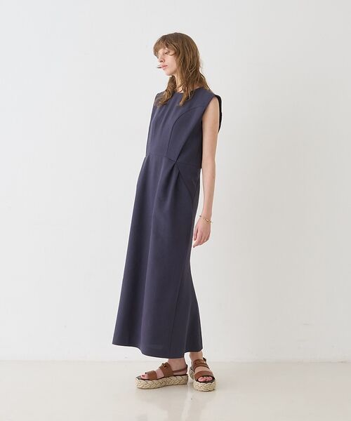 DESIGNWORKS / デザインワークス ワンピース | リネン混ストレートワンピース【予約】 | 詳細3
