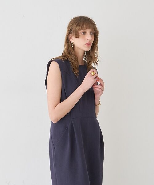 DESIGNWORKS / デザインワークス ワンピース | リネン混ストレートワンピース【予約】 | 詳細7