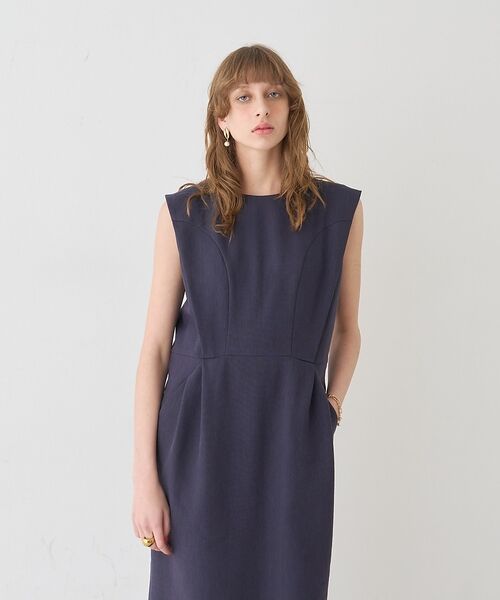 DESIGNWORKS / デザインワークス ワンピース | リネン混ストレートワンピース【予約】 | 詳細8