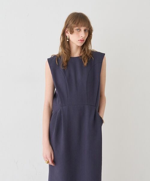 DESIGNWORKS / デザインワークス ワンピース | リネン混ストレートワンピース【予約】 | 詳細9