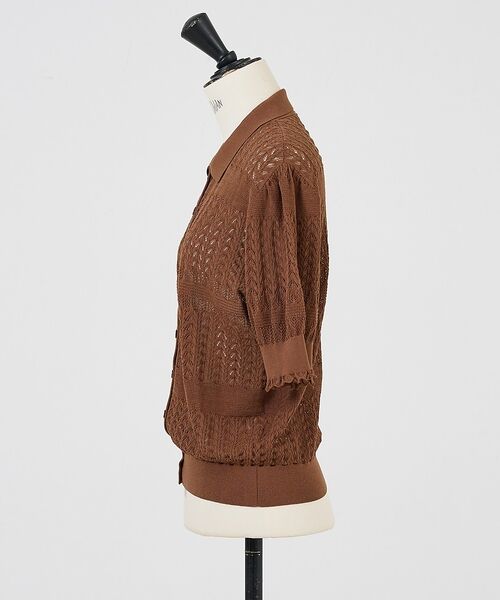 DESIGNWORKS / デザインワークス カーディガン・ボレロ | レース編みショートスリーブポロカーディガン【予約】 | 詳細3