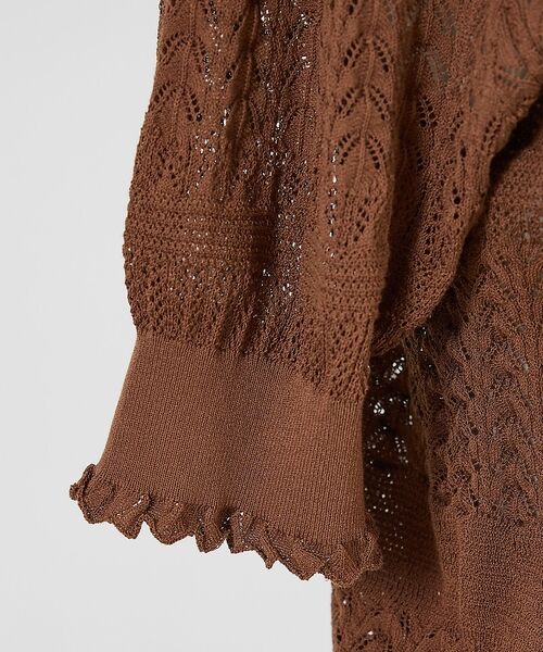 DESIGNWORKS / デザインワークス カーディガン・ボレロ | レース編みショートスリーブポロカーディガン【予約】 | 詳細6