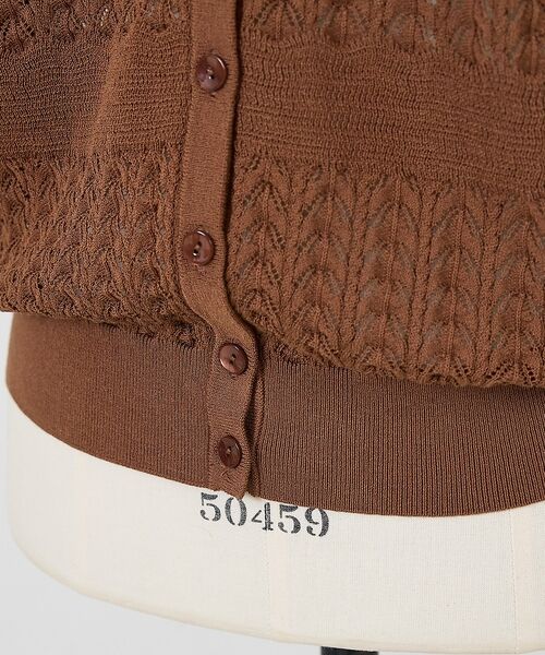 DESIGNWORKS / デザインワークス カーディガン・ボレロ | レース編みショートスリーブポロカーディガン【予約】 | 詳細7