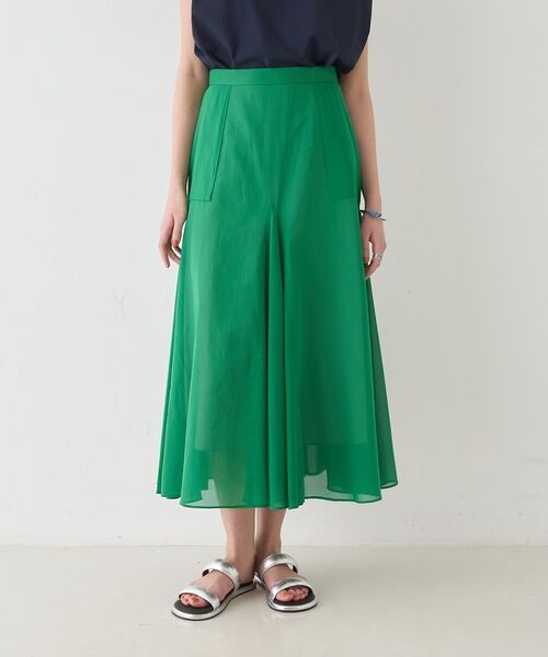 DESIGNWORKS / デザインワークス ミニ・ひざ丈スカート | 【セットアップ対応】シアーコットンオーガンジースカート【予約】 | 詳細1