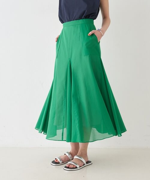 DESIGNWORKS / デザインワークス ミニ・ひざ丈スカート | 【セットアップ対応】シアーコットンオーガンジースカート【予約】 | 詳細2