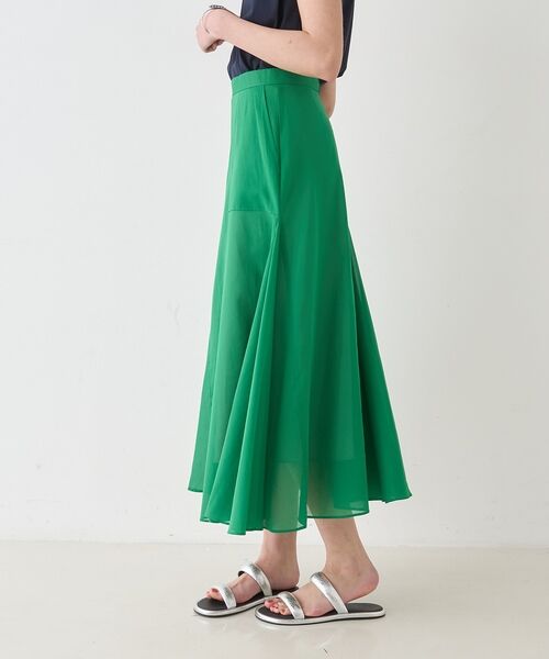 DESIGNWORKS / デザインワークス ミニ・ひざ丈スカート | 【セットアップ対応】シアーコットンオーガンジースカート【予約】 | 詳細4