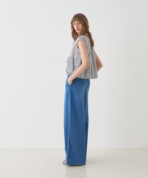 DESIGNWORKS / デザインワークス シャツ・ブラウス | コットンストライプフリルペプラムブラウス【予約】 | 詳細19