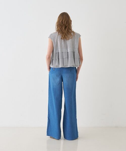 DESIGNWORKS / デザインワークス シャツ・ブラウス | コットンストライプフリルペプラムブラウス【予約】 | 詳細20