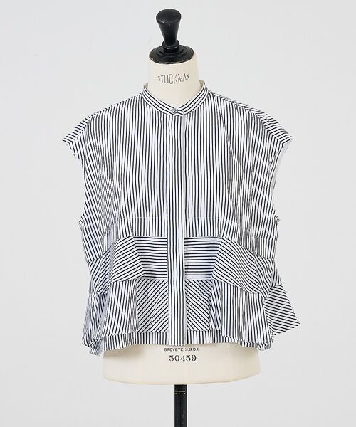 DESIGNWORKS / デザインワークス シャツ・ブラウス | コットンストライプフリルペプラムブラウス【予約】 | 詳細21