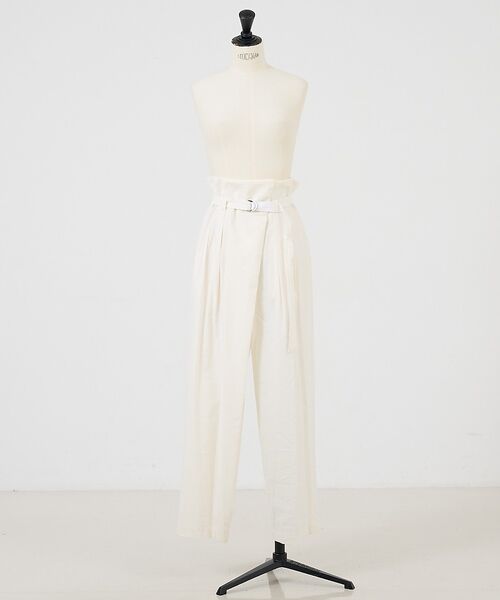 DESIGNWORKS / デザインワークス パンツ | ナチュラルリネンストレッチアシメパンツ【予約】（オフホワイト）
