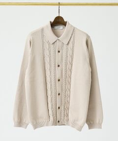 【Tutto / トゥット】ケーブル 長袖 ニットポロ / Cable POLO