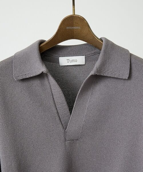 DESIGNWORKS / デザインワークス ポロシャツ | 【Tutto / トゥット】長袖 スキッパーポロ / Relax Skipper | 詳細4