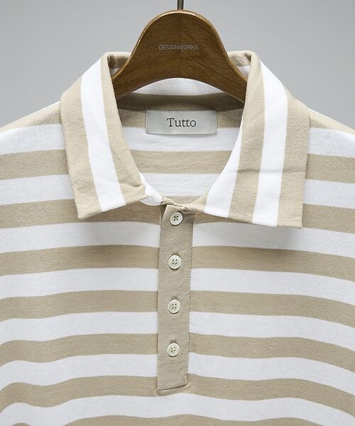 DESIGNWORKS / デザインワークス ポロシャツ | 【Tutto / トゥット】ストライプ 半袖ポロシャツ / STRIPE POL | 詳細3
