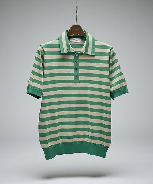 DESIGNWORKS / デザインワークス ポロシャツ | 【Tutto / トゥット】ストライプ 半袖ポロシャツ / STRIPE POL | 詳細11