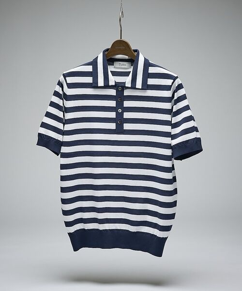 DESIGNWORKS / デザインワークス ポロシャツ | 【Tutto / トゥット】ストライプ 半袖ポロシャツ / STRIPE POL | 詳細13