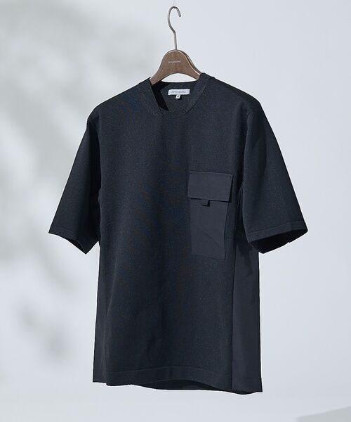DESIGNWORKS / デザインワークス ニット・セーター | 【セットアップ対応】ドッキングニットTシャツ（ブラック）