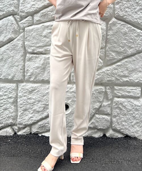 DESIGNWORKS / デザインワークス パンツ | 【一部店舗限定】ジャージーテーパードパンツ（アイボリー）