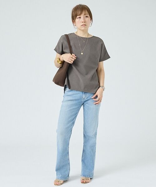 DESIGNWORKS / デザインワークス シャツ・ブラウス | 【一部店舗限定】【セットアップ対応】リネン調バックボタンブラウス | 詳細7