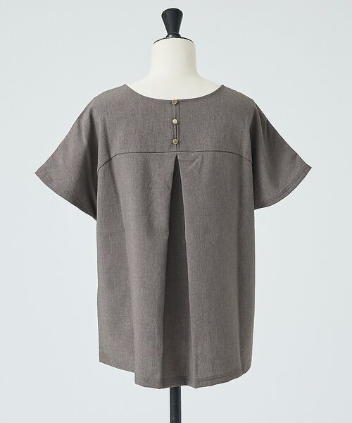 DESIGNWORKS / デザインワークス シャツ・ブラウス | 【一部店舗限定】【セットアップ対応】リネン調バックボタンブラウス | 詳細11