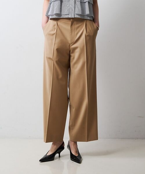 DESIGNWORKS / デザインワークス パンツ | ドライタッチ梳毛調ワイドパンツ【予約】 | 詳細1