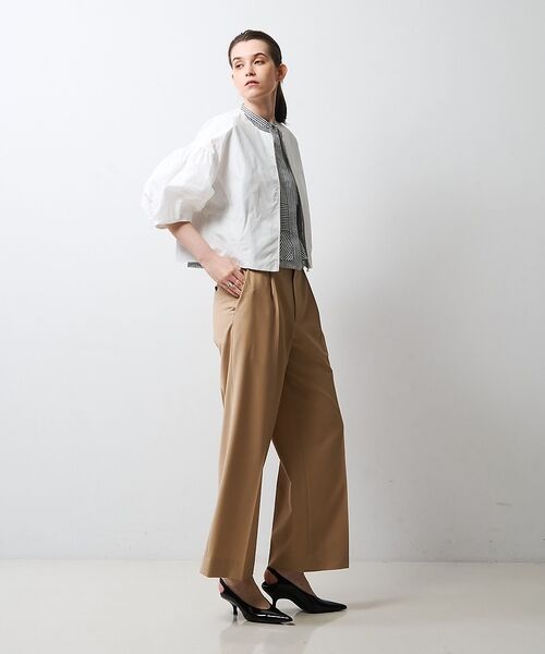 DESIGNWORKS / デザインワークス パンツ | ドライタッチ梳毛調ワイドパンツ【予約】 | 詳細13