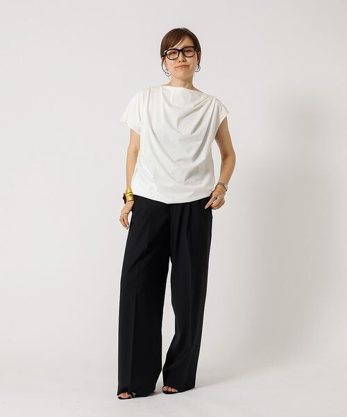 DESIGNWORKS / デザインワークス パンツ | ドライタッチ梳毛調ワイドパンツ【予約】 | 詳細24