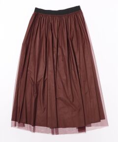 DESIGNWORKS / デザインワークス ミニ・ひざ丈スカート | 【一部店舗限定】タフタ×チュールリバーシブルスカート