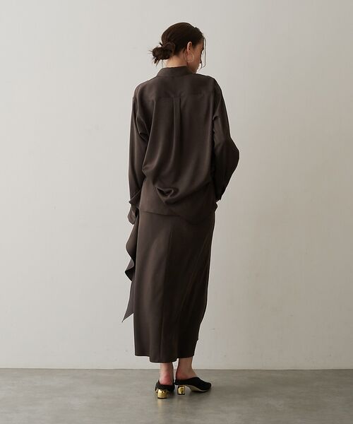 DESIGNWORKS / デザインワークス ロング・マキシ丈スカート | 【セットアップ対応】フィブリルサテンエプロン付ロングスカート【予約】 | 詳細26