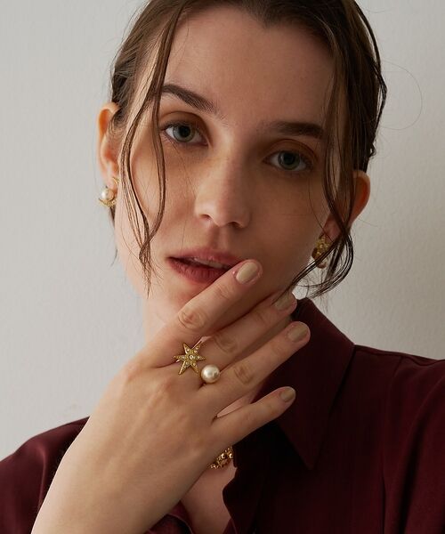 DESIGNWORKS / デザインワークス リング | 【ADER.bijoux/アデルビジュー】 MOON&STAR pearl ea | 詳細2