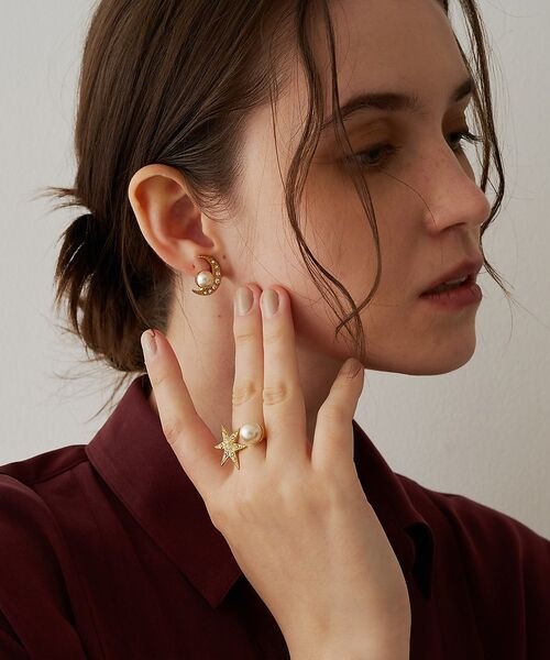 DESIGNWORKS / デザインワークス リング | 【ADER.bijoux/アデルビジュー】 MOON&STAR pearl ea | 詳細3