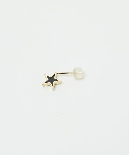 DESIGNWORKS / デザインワークス ピアス・イヤリング | 【Bijou de M/ビジュードエム】リバーシブルスターピアス(ブラック) | 詳細1