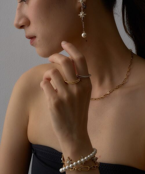 DESIGNWORKS / デザインワークス リング | 【BARJEWELLERY/バージュエリー】 TWISTED DOUBLE RI | 詳細7