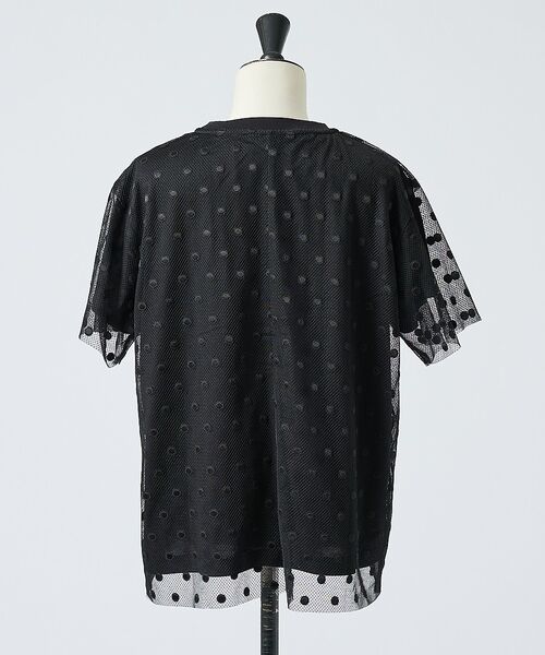 DESIGNWORKS / デザインワークス Tシャツ | ドットチュールレイヤードTブラウス | 詳細14