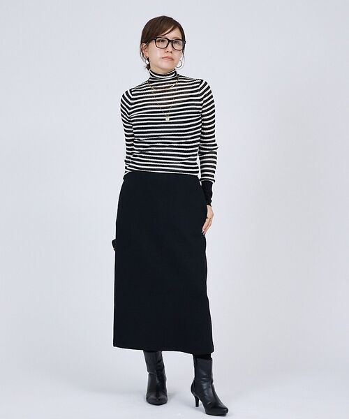 DESIGNWORKS / デザインワークス ミニ・ひざ丈スカート | 【一部店舗限定】【セットアップ対応】接結ダブルフェイス スカート【予約】 | 詳細6