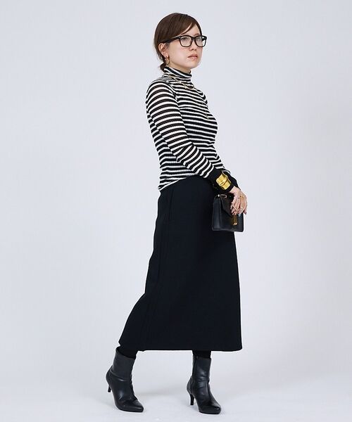 DESIGNWORKS / デザインワークス ミニ・ひざ丈スカート | 【一部店舗限定】【セットアップ対応】接結ダブルフェイス スカート【予約】 | 詳細7