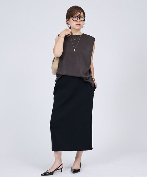 DESIGNWORKS / デザインワークス ミニ・ひざ丈スカート | 【一部店舗限定】【セットアップ対応】接結ダブルフェイス スカート【予約】 | 詳細9